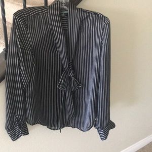 100 % silk bow blouse